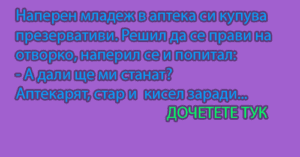 Read more about the article Наперен младеж в аптека си…