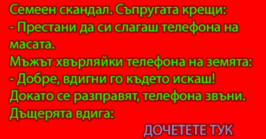 Read more about the article Семеен скандал…