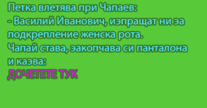 Read more about the article Вицове за Чапай и Петка 4