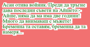 Read more about the article Асан отива войник. Преди да тръгне…