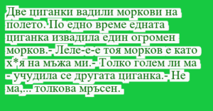 Read more about the article Две циганки вадили моркови на…