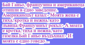 Read more about the article Бай Ганьо, французина и американеца…