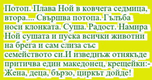 Read more about the article Потоп. Плава Ной в ковчега седмица,…