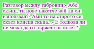 Read more about the article Разговор между габровци:- Абе…
