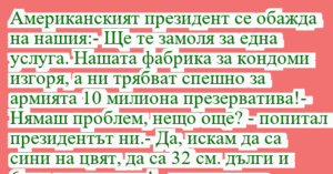 Read more about the article Американският президент се обажда…