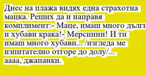 Read more about the article Днес на плажа видях една страхотна…